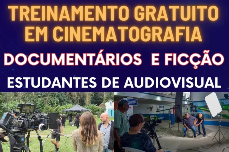 Treinamento Gratuito em Cinematografia está com inscrições abertas