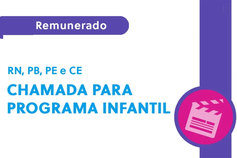 Chamada para programa infantil (RN, PB, PE e CE)