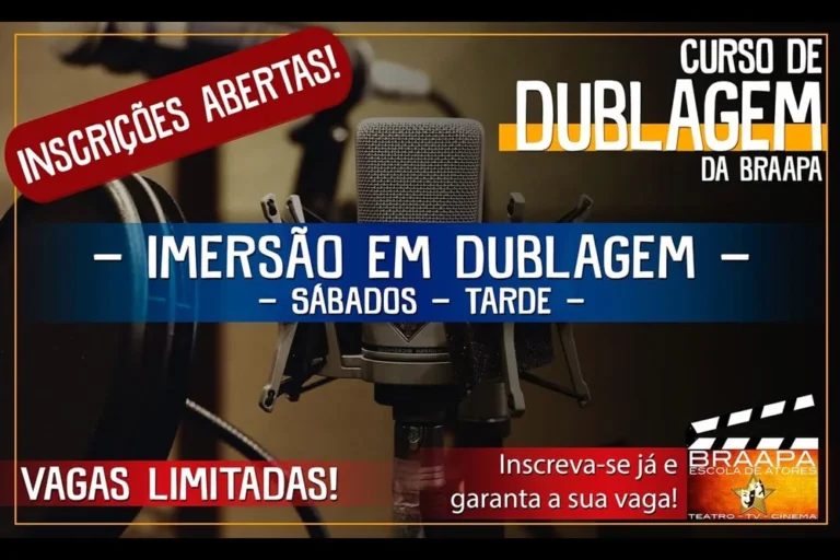 Braapa oferece curso de dublagem aos sábados