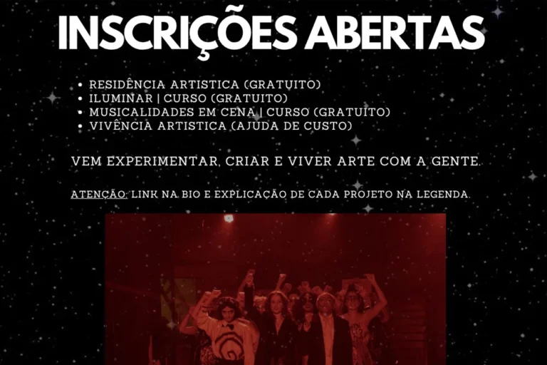 Inscrições abertas para cursos, vivência e residência artística no Teatro do Incêndio