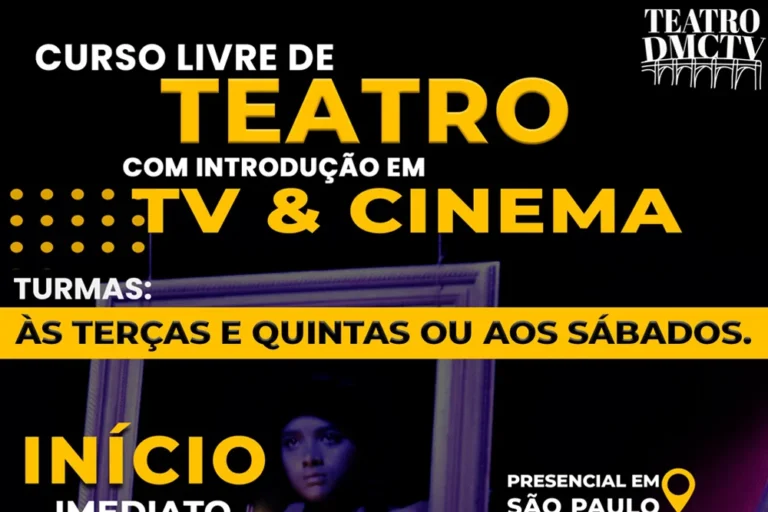 Curso Livre de Teatro com Introdução ao Audiovisual na DMC