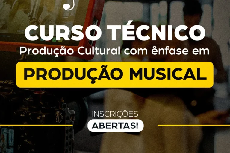 Curso técnico de Produção Musical está com vagas abertas
