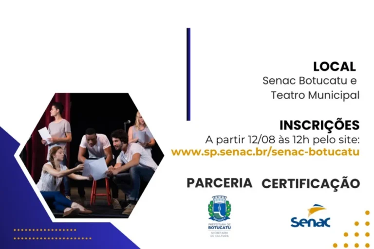 Prefeitura de Botucatu abre inscrições para Curso Técnico em Teatro