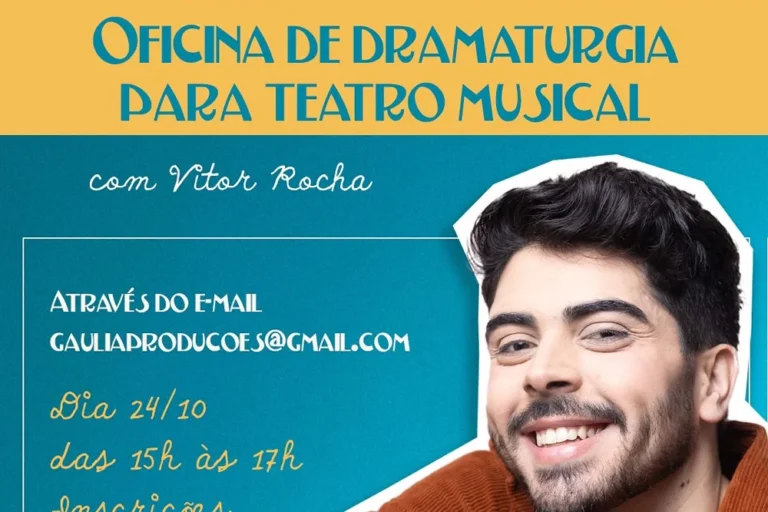 Oficinas com Vitor Rocha e Lucas Drummond tem inscrições abertas
