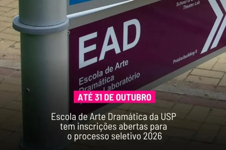 Últimos dias de inscrições para processo seletivo da Escola de Arte Dramática da USP