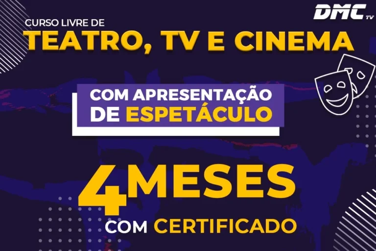 DMC abre vagas para curso de teatro, tv e cinema em 2026