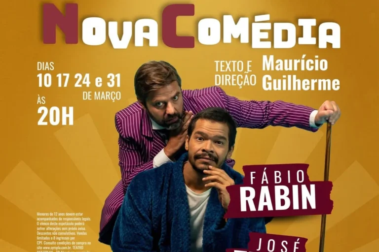 Fábio Rabin e José Trassi estreiam NovaComédia no Teatro Multiplan