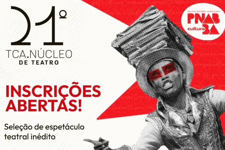 Inscrições abertas para o 21º TCA.Núcleo de Teatro