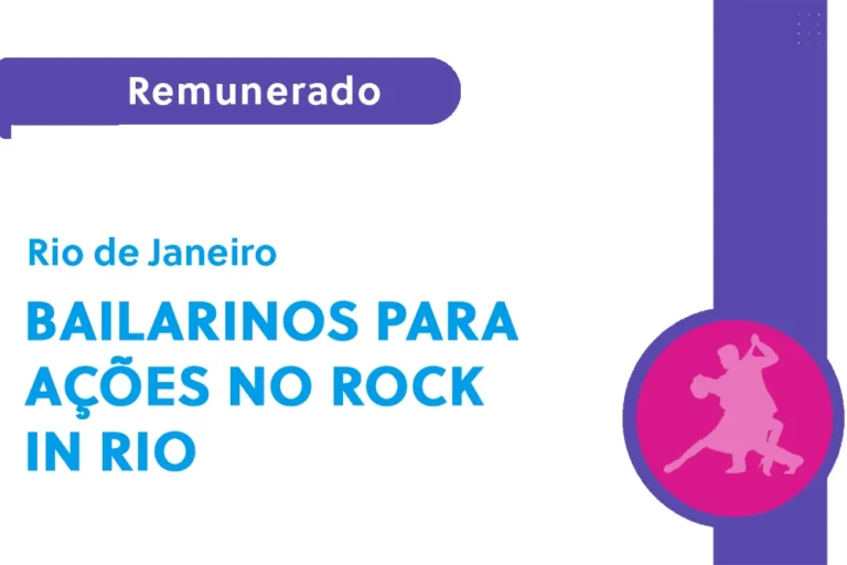 Bailarinos para ações no Rock in Rio (RJ)