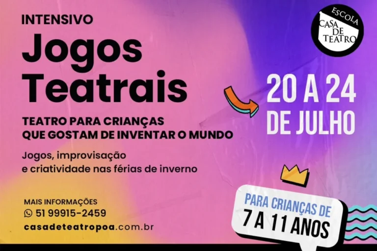 Curso Intensivo de Jogos Teatrais na Escola Casa de Teatro