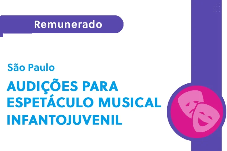 Audições para espetáculo musical infantojuvenil (SP)